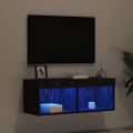 vidaXL Zostava TV skriniek 80 x 30 x 30 cm Čierny dub Kompozitné drevo