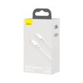 Baseus Simple Wisdom Súprava dátového kábla USB-C na Lightning PD 20W (2 ks/sada) 1,5 m biela