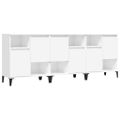 vidaXL Komody 3 ks biele 60x35x70 cm kompozitné drevo