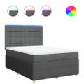 vidaXL Boxspring posteľ s matracom tmavosivá 160x200 cm látka