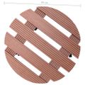 vidaXL Vozíky pod kvetináče 2 ks hnedé Ø30x7,5 cm WPC