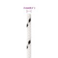 vidaXL Pletené lodné lano biele 2 mm x 250 m polyester