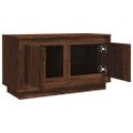 vidaXL TV skrinka hnedý dub 80x35x45 cm spracované drevo