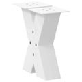 vidaXL Nohy konferenčného stolíka v tvare X, 2 ks, biele, 30 x (30-31) cm, oceľové