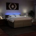 vidaXL Boxspring posteľ s matracom kapučínová 180x200 cm umelá koža