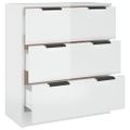 vidaXL Komoda lesklá biela 60x30x70 cm spracované drevo