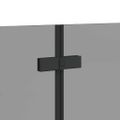vidaXL Zábrana sprchy Čierna 120 x 68 x 130 cm ESG sklo a hliník