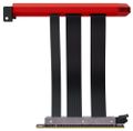 HYTE Riser PCI-E 5.0 / Black cherry / barevný kryt / Délka: 200mm Kabel, pro VGA, PCIe 5.0 x16, 64GB/s, 30AWG, EMI stínení, 200mm, cerný kabel, cervený kryt
