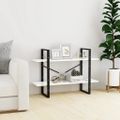 vidaXL Knižnica s 2 policami, biela 100x30x70 cm, kompozitné drevo