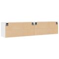 vidaXL Nástenné skrinky 2 ks biele 80x30x35 cm masívna borovica