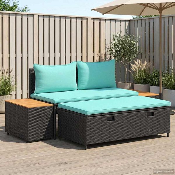 vidaXL Záhradná súprava gaučov 4 -Seater 4 pcs 55 x 30 x 39 cm