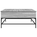 vidaXL Konferenčný stolík, sivá sonoma 95x95x45cm kompozitné drevo+kov