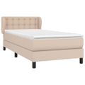 vidaXL Boxspring posteľ s matracom kapučínová 90x190 cm umelá koža