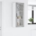 vidaXL Nástenný sklenený kabinet LUCCA Betónovo sivá 40 x 31 x 100 cm