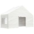 vidaXL Altánok so strechou, biely 15,61x5,88x3,75 m, polyetylén