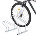vidaXL Stojan na 2 bicykle podlahový voľne stojaci pozinkovaná oceľ