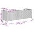 vidaXL Kvetináč s kolieskami 3 nádoby čierny 107x32x38 cm polyratan