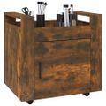 vidaXL Stolový vozík dymový dub 60x45x60 cm spracované drevo