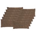 vidaXL Poťah na podložku 12 ks HOUTEN Svetlohnedá 40 x 80 cm