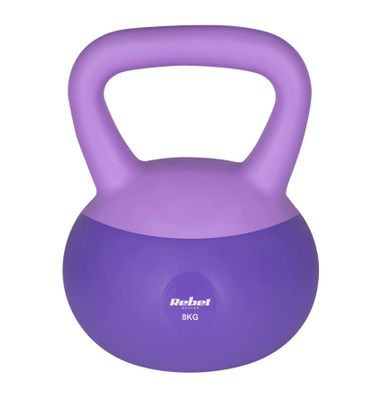 Kettlebell Soft Vinylový 8 kg REBEL ACTIVE RBA-2333-08
