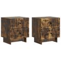 vidaXL Nočný stolík 2 ks Dymový dub 43 x 34,5 x 47,5 cm