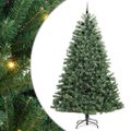vidaXL Umelý Sklápací Vianočný Stromček Zelená 270 cm PVC a kov