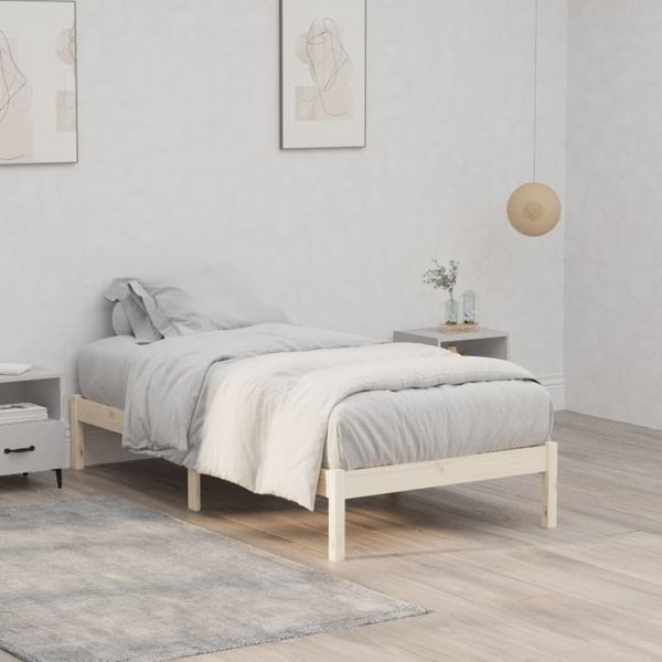 vidaXL Posteľ bez matraca 100x190 cm, borovicový masív dvojitý