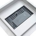 vidaXL Odtok sprchy s bodkami Strieborná 20 x 20 cm Nerezová oceľ 304