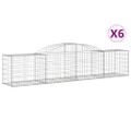 vidaXL Oblúkový gabionový kôš 6 ks 300x50x60/80 cm pozinkované železo