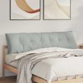 vidaXL Poduška na chrbát Svetlosivá 180 x 50 cm Kordúrová tkanina