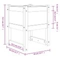 VidaXL Kvetináče 2 ks sivé 40x40x52,5 cm masívna borovica