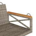 vidaXL Hojdacia lavica sivá 63x62x40 cm polyratanová
