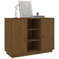 vidaXL Komoda medovo-hnedá 100x40x75 cm masívne borovicové drevo