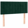 vidaXL Čelo postele s LED tmavozelené 80x5x78/88 cm zamat