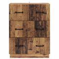 vidaXL Zásuvkový kabinet Staré drevo 66 x 34,5 x 87 cm