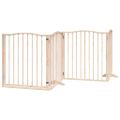 vidaXL Brána pre psa s dverami sklad. 10 panelov 800 cm topoľové drevo