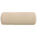 vidaXL Podložkové vankúše 2 pcs Krémová Ø 25 x 70 cm Mikrovlákno