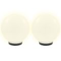 vidaXL LED lampy v tvare gule 2 ks, 25 cm, PMMA