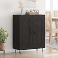 vidaXL Servírovacia skriňa Čierny dub 69,5 x 34 x 90 cm