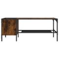 vidaXL Konferenčný stolík s regálom dymový dub 100x51x40 cm komp.drevo