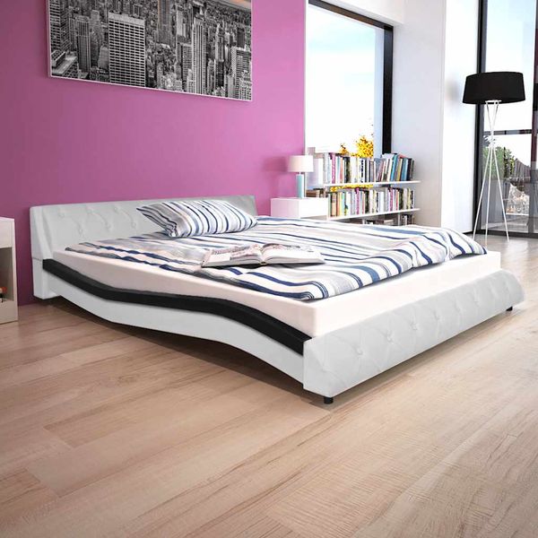 vidaXL Posteľ s matracom, pamäťová pena, umelá koža 160x200 cm