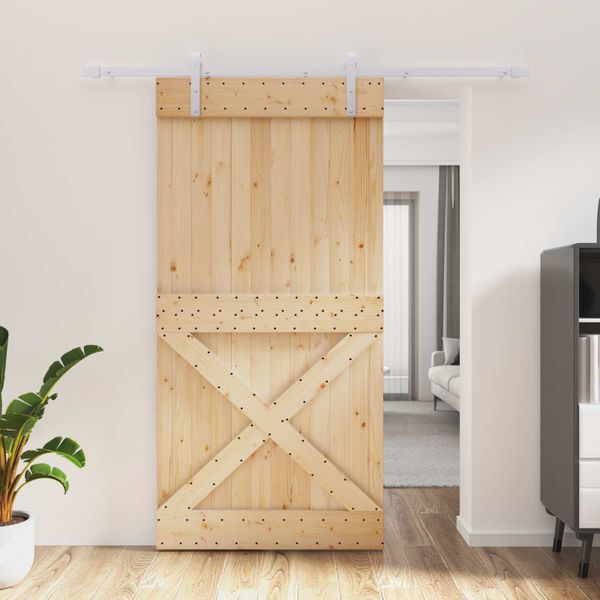 vidaXL Posuvné dvere Prírodná a biela 100 x 210 cm