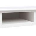 vidaXL Písací stôl biely 110x45x76 cm drevený