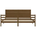 vidaXL Posteľný rám s čelom medovo-hnedý 200x200 cm masívne drevo