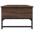 vidaXL Konferenčný stolík hnedý dub 100x50x35 cm kompozit. drevo a kov