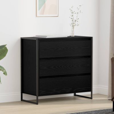 vidaXL Servírovacia skriňa so zásuvkou Čierny dub 79 x 36 x 75.5 cm
