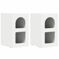 vidaXL Nočný stolík ELST 2 ks Biela 29,5 x 33,5 x 50 cm