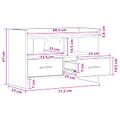 vidaXL TV skrinka 71,5 x 33 x 47 cm Biela Kompozitné drevo
