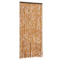 vidaXL Záves proti muchám okrovo-biely 90x200 cm ženilka