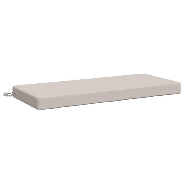 vidaXL Vankúš na lavičku SOEST 100% polyester Biela 110 x 50 x 8 cm